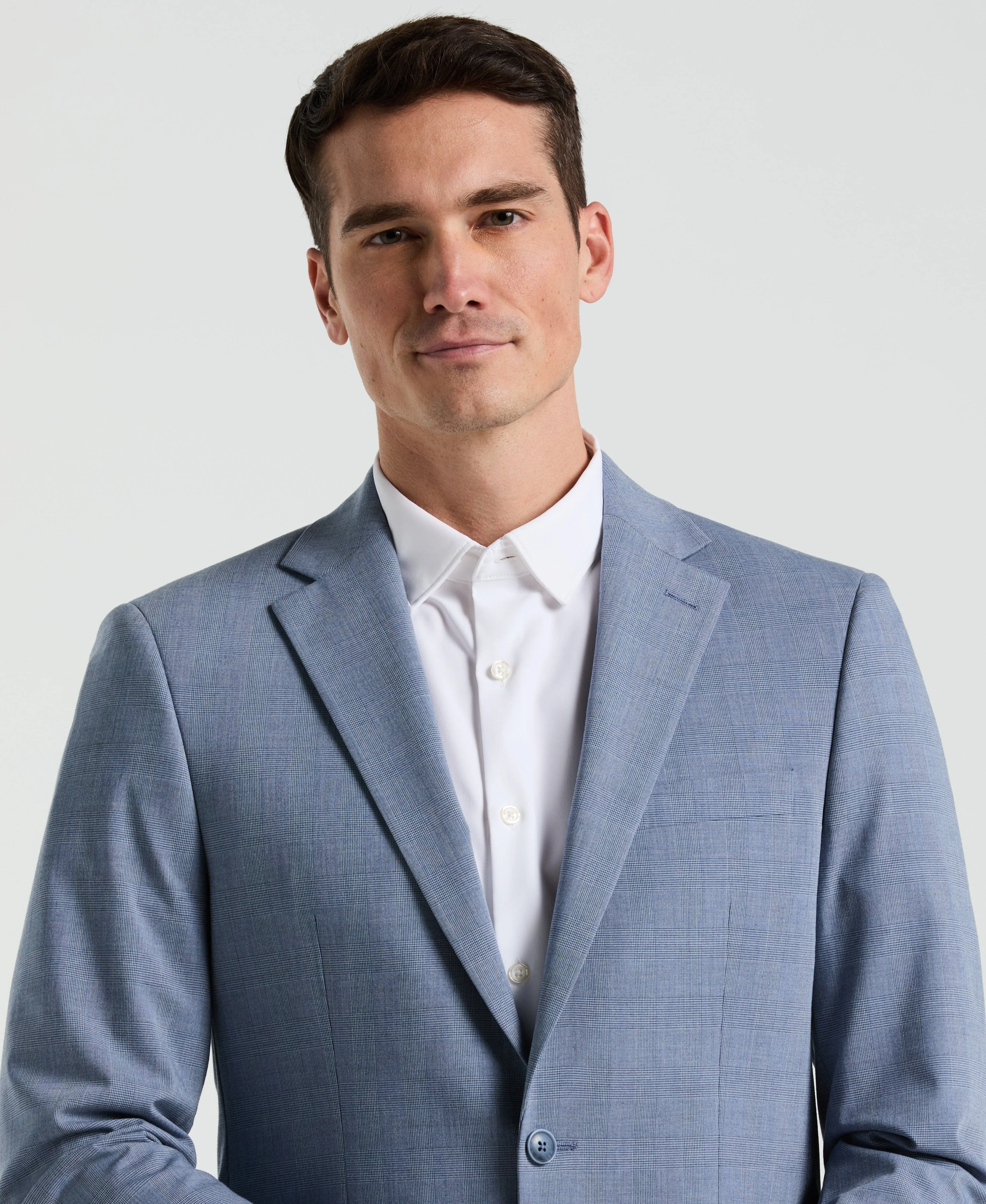 Slim Fit Plaid Print Suit Jacket