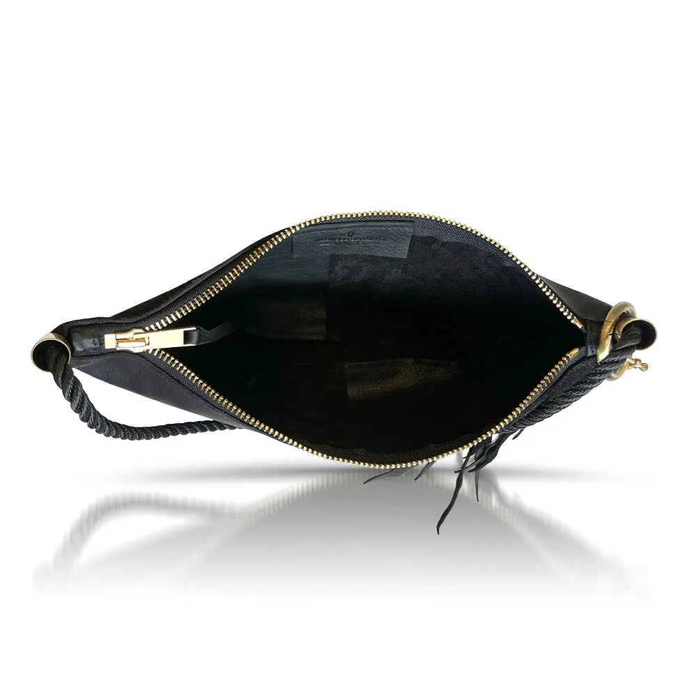 Sling Bag in Black Leather