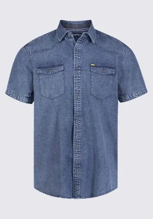 Somba Men’s Short Sleeve Shirt in Midnight Blue - BM24291