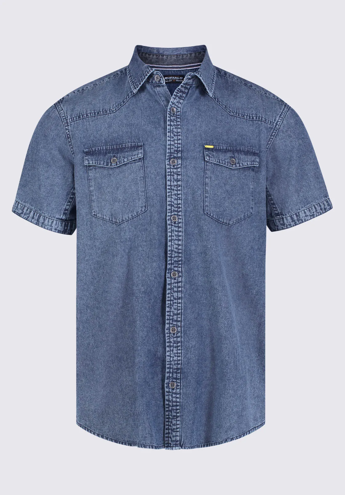 Somba Men’s Short Sleeve Shirt in Midnight Blue - BM24291