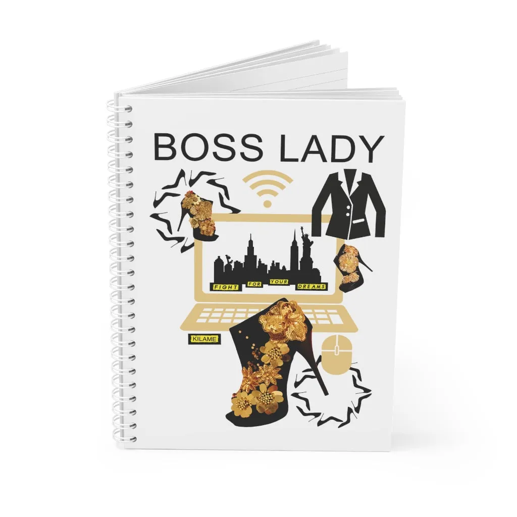 Spiral Notebook 'Boss lady work'
