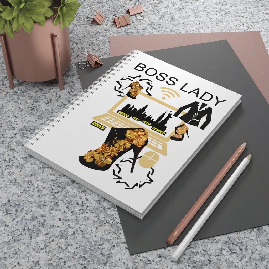 Spiral Notebook 'Boss lady work'
