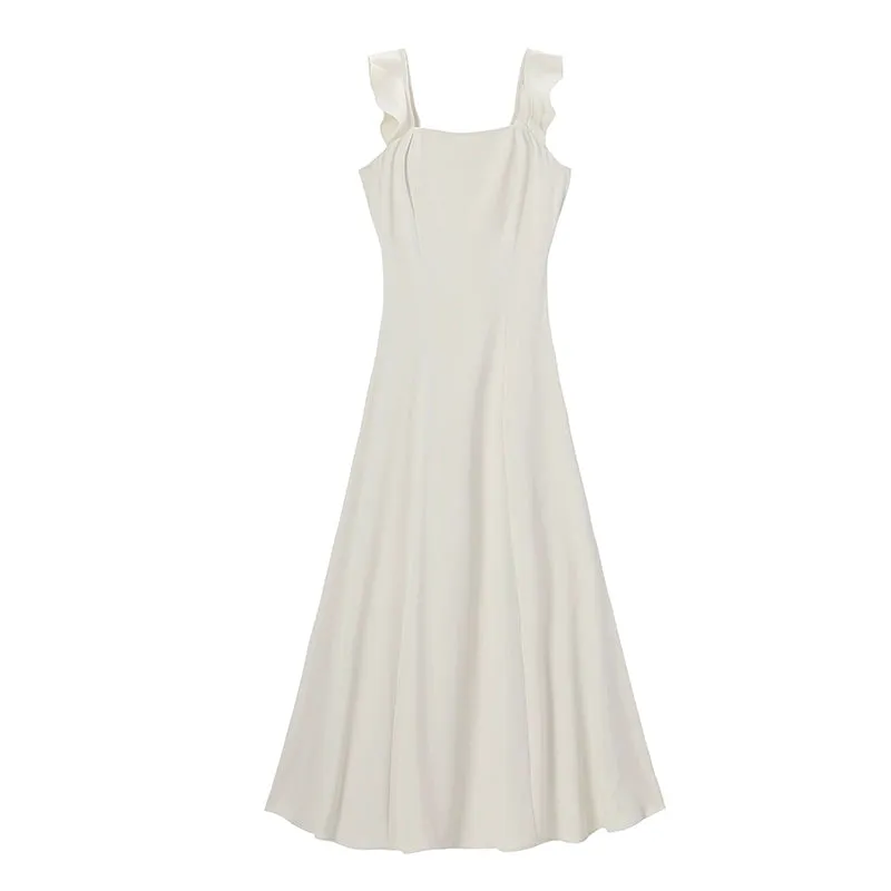 Square Collar Classy Slim Sling Dress