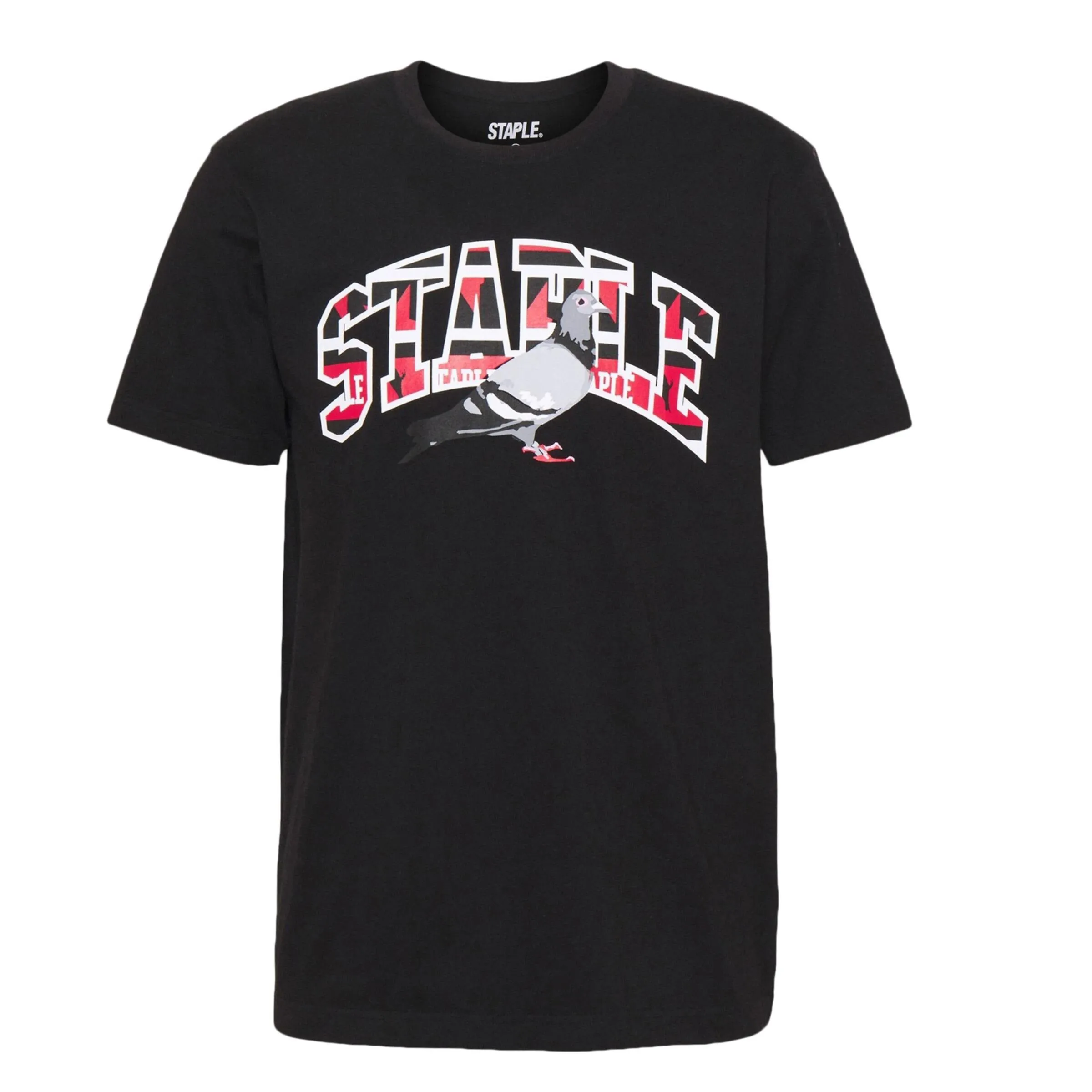 Staple Men Collegiate Pigeon Tee Black 2104C10446Z-BLK