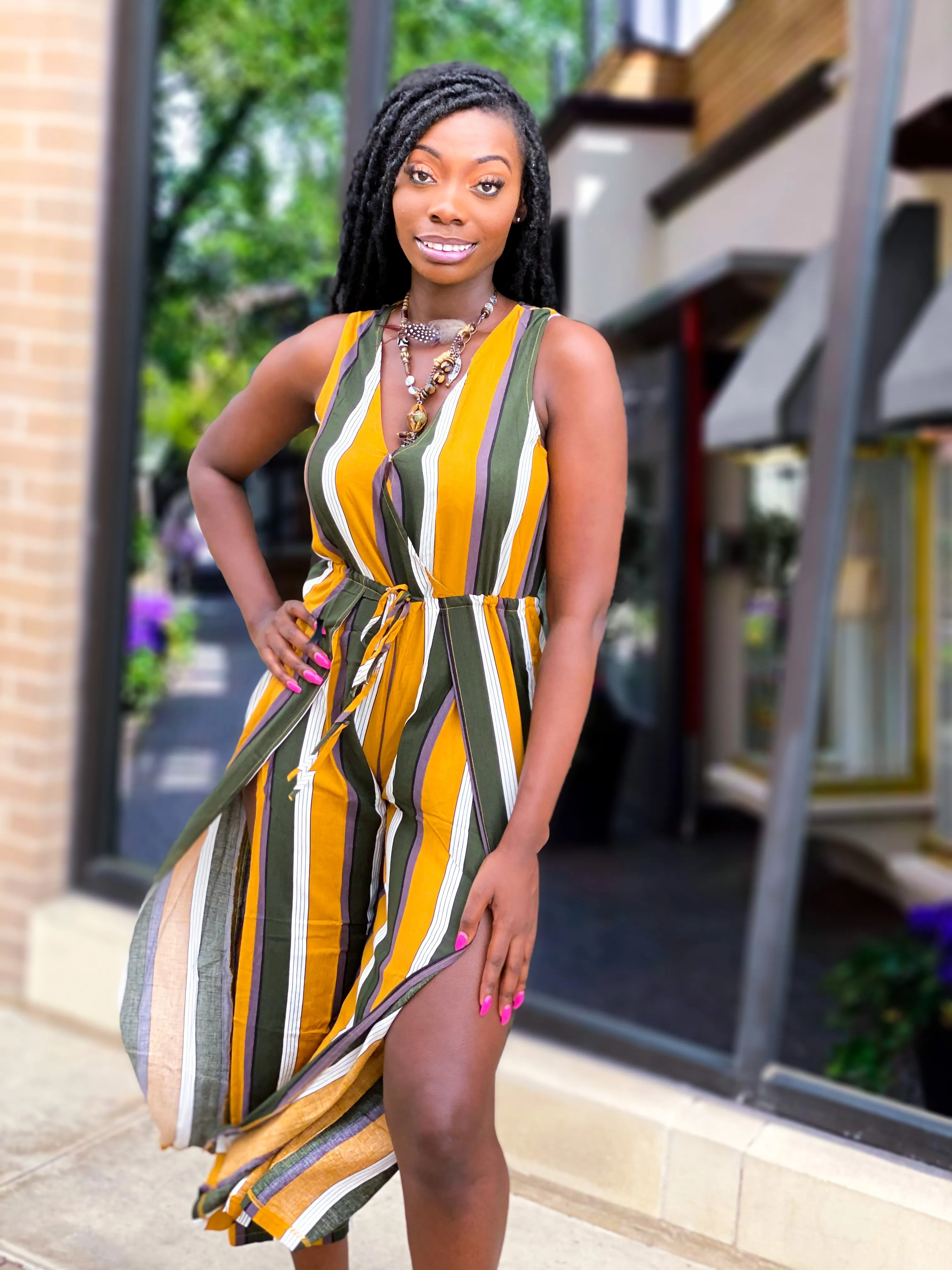 Striped Jumpsuit