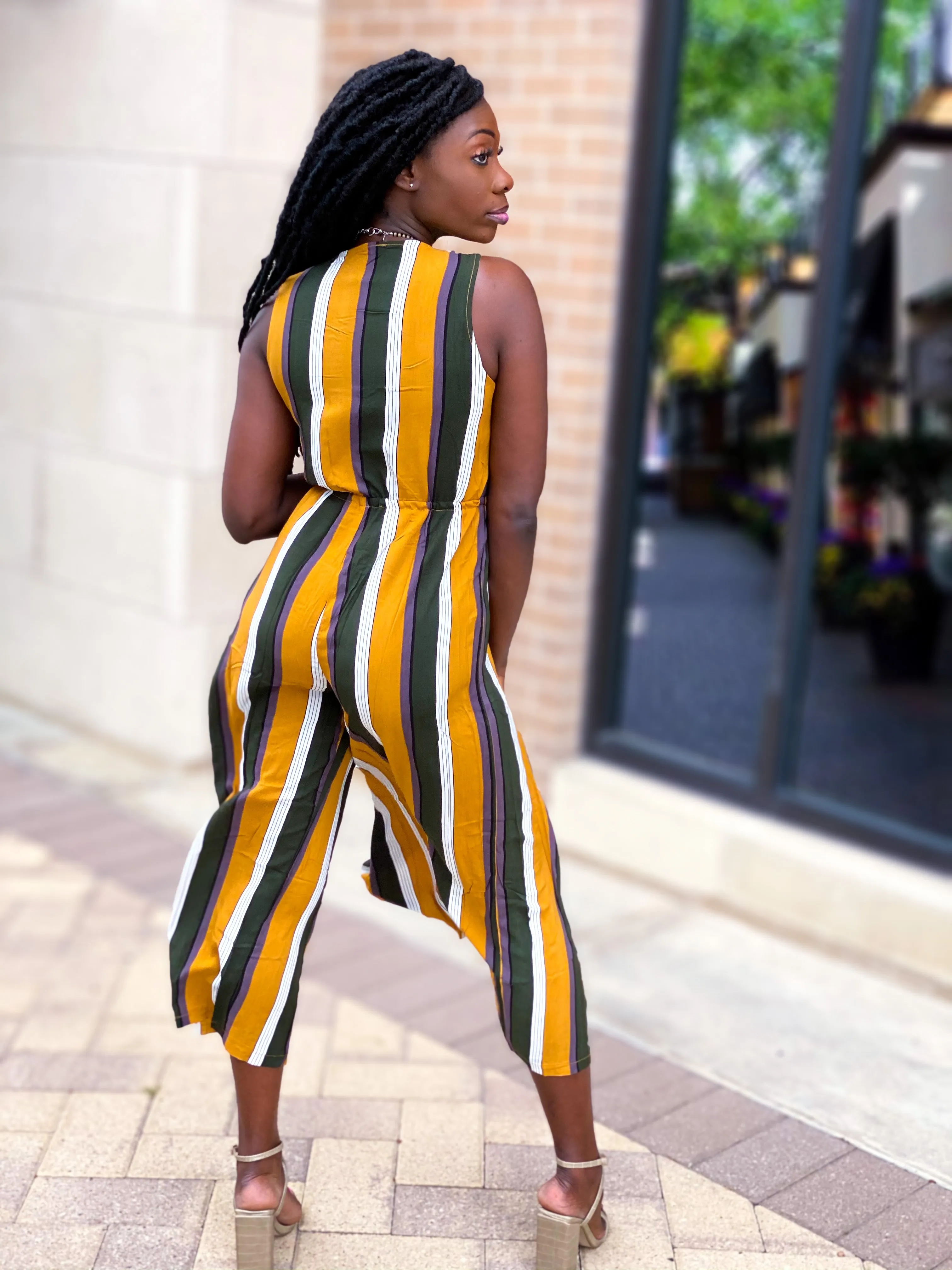 Striped Jumpsuit