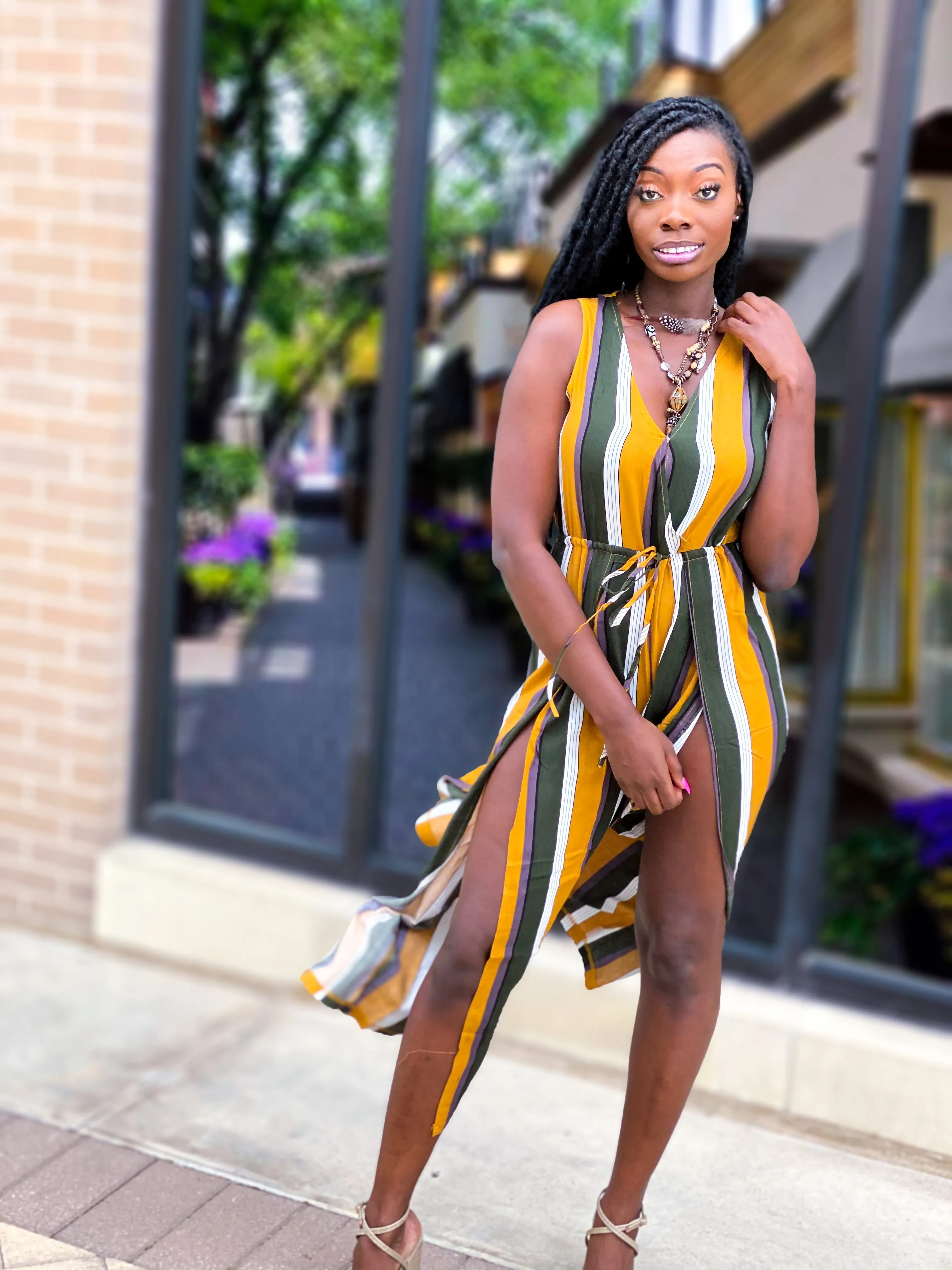 Striped Jumpsuit