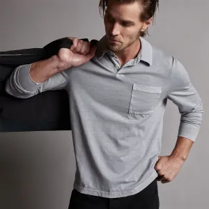 Sueded Jersey Rugby Polo - Breeze Pigment