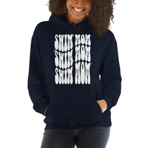 Swim Mom Retro Type Warp Pullover Hoodie