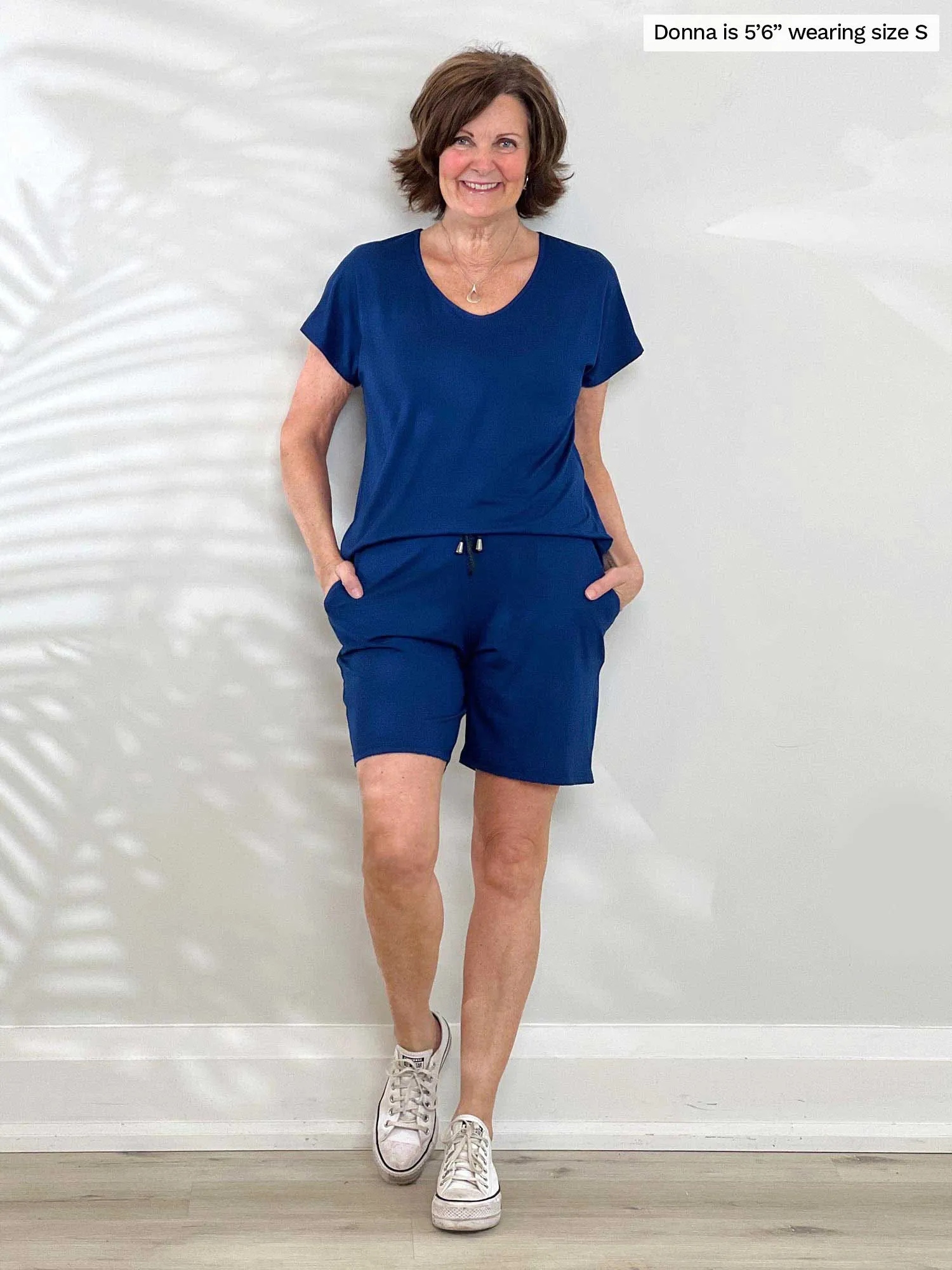 Tanya short sleeve open-back romper - FINAL SALE