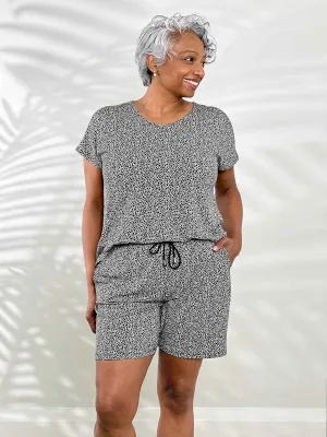 Tanya short sleeve open-back romper - FINAL SALE