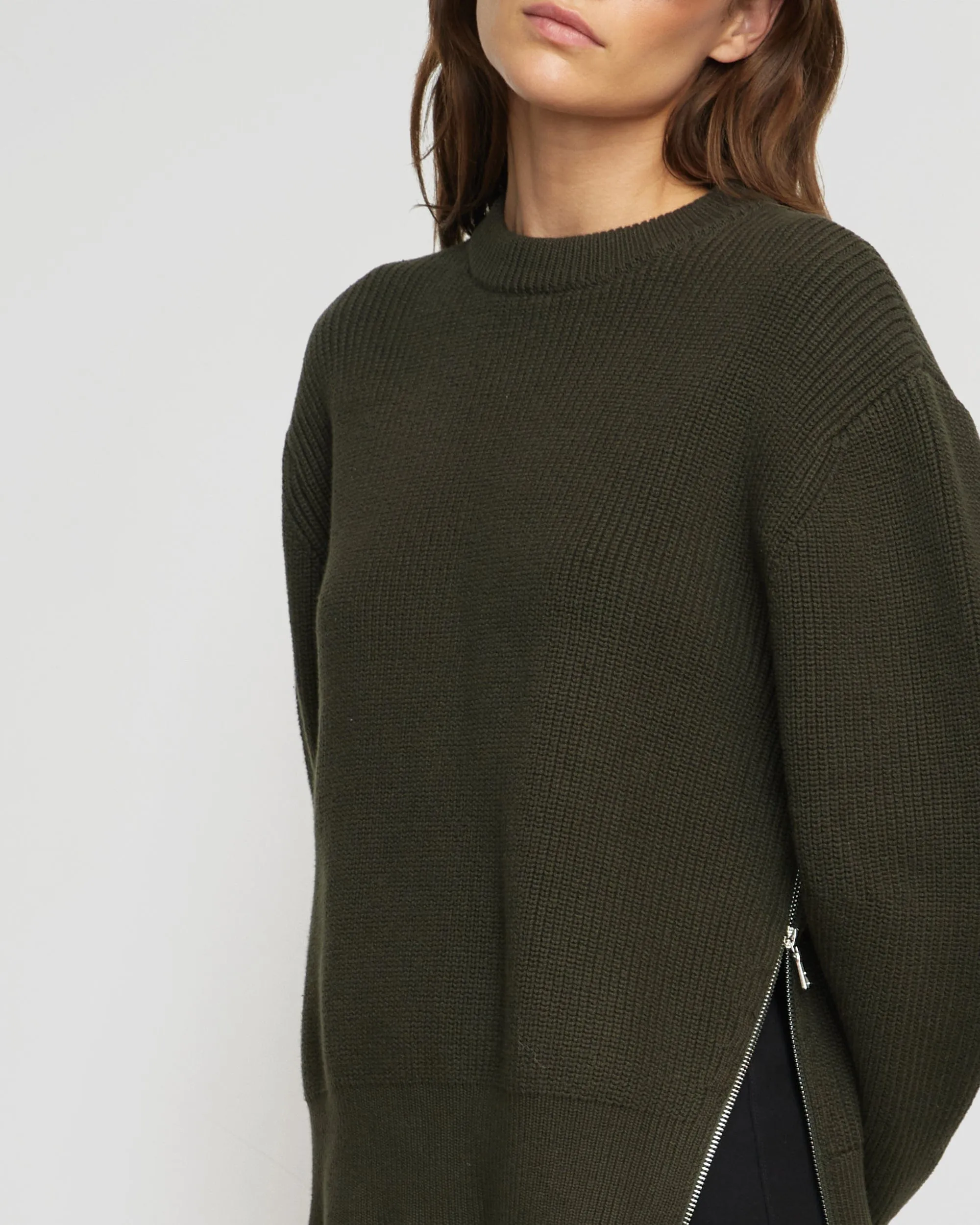 Tate Organic Cotton Side-Zip Sweater