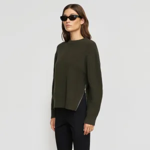 Tate Organic Cotton Side-Zip Sweater
