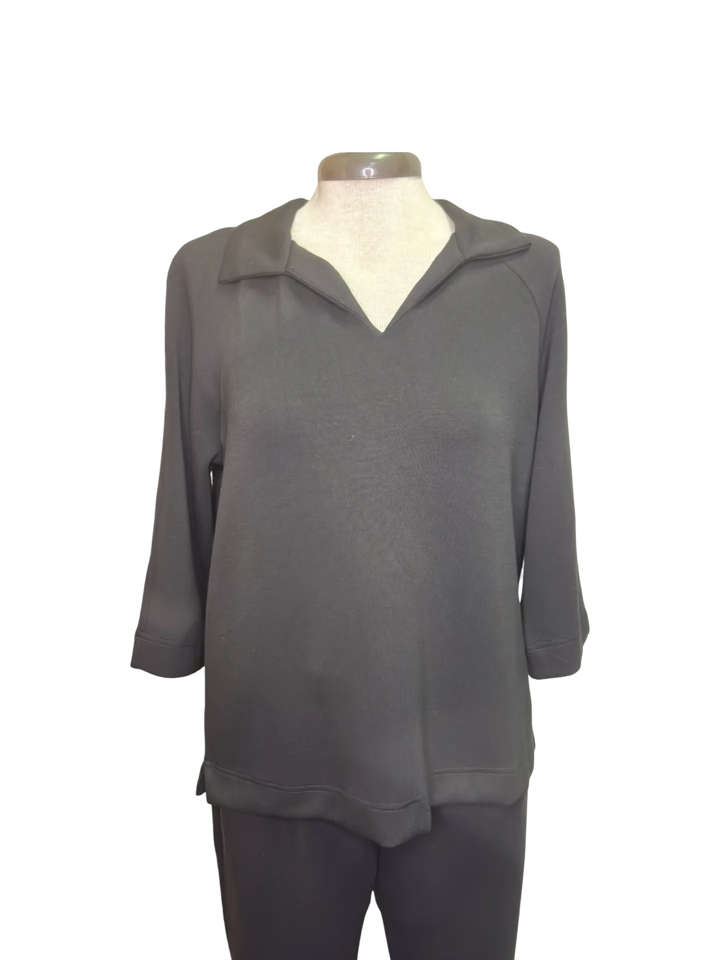 Techno Lux Johnny Collar Polo Top Black