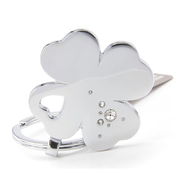 TROIKA Lucky Clover Keyring - Silver