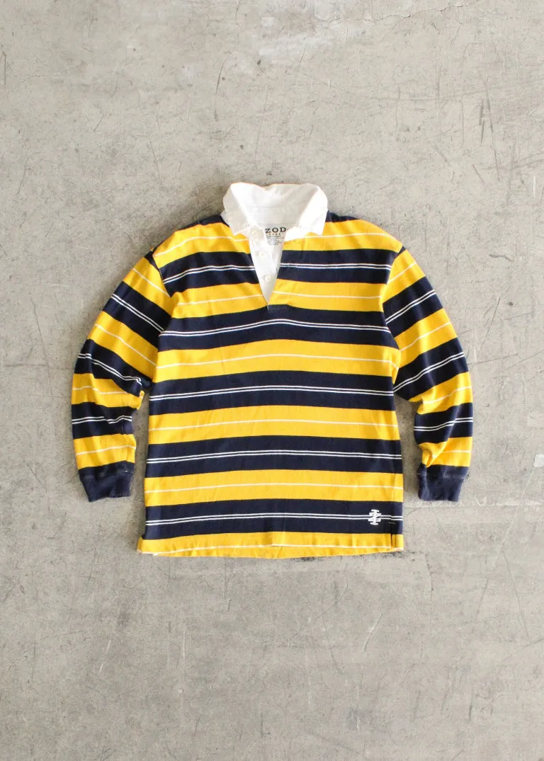 Vintage Fitted Striped Rugby Shirt