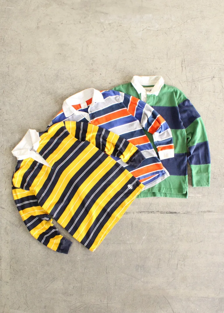 Vintage Fitted Striped Rugby Shirt