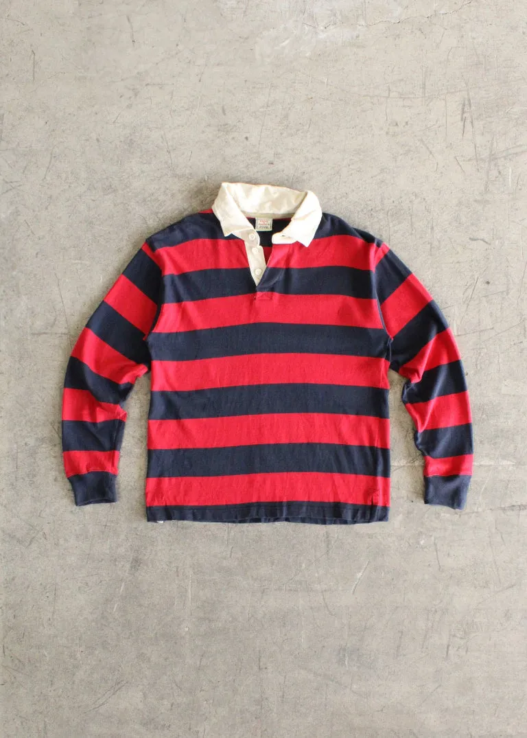 Vintage Fitted Striped Rugby Shirt