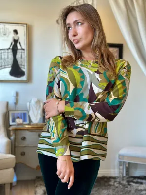 VLT's By Valentina's Long Sleeve Round Collar Blouse
