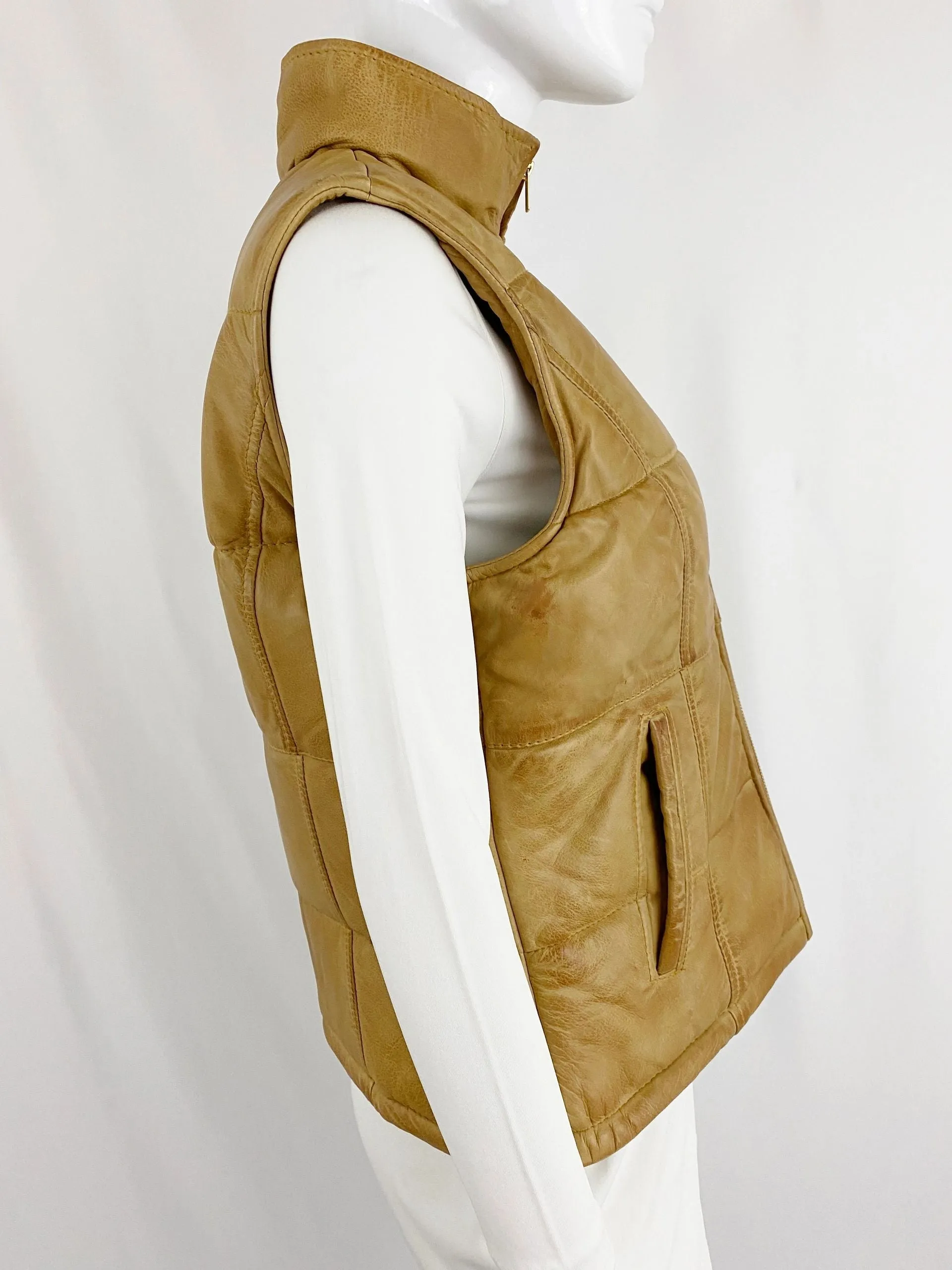 Whetblu Leather Vest Size Medium