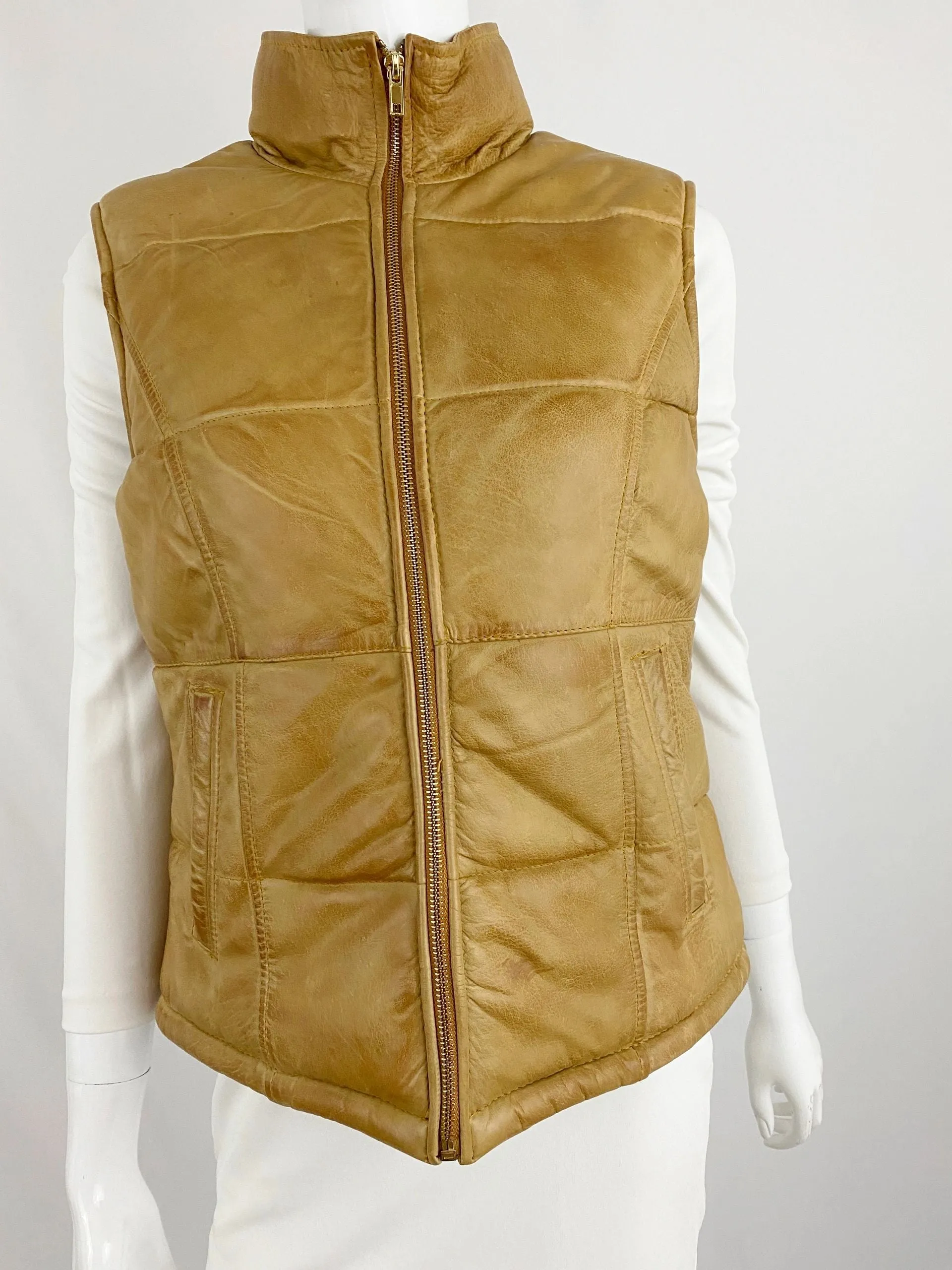 Whetblu Leather Vest Size Medium