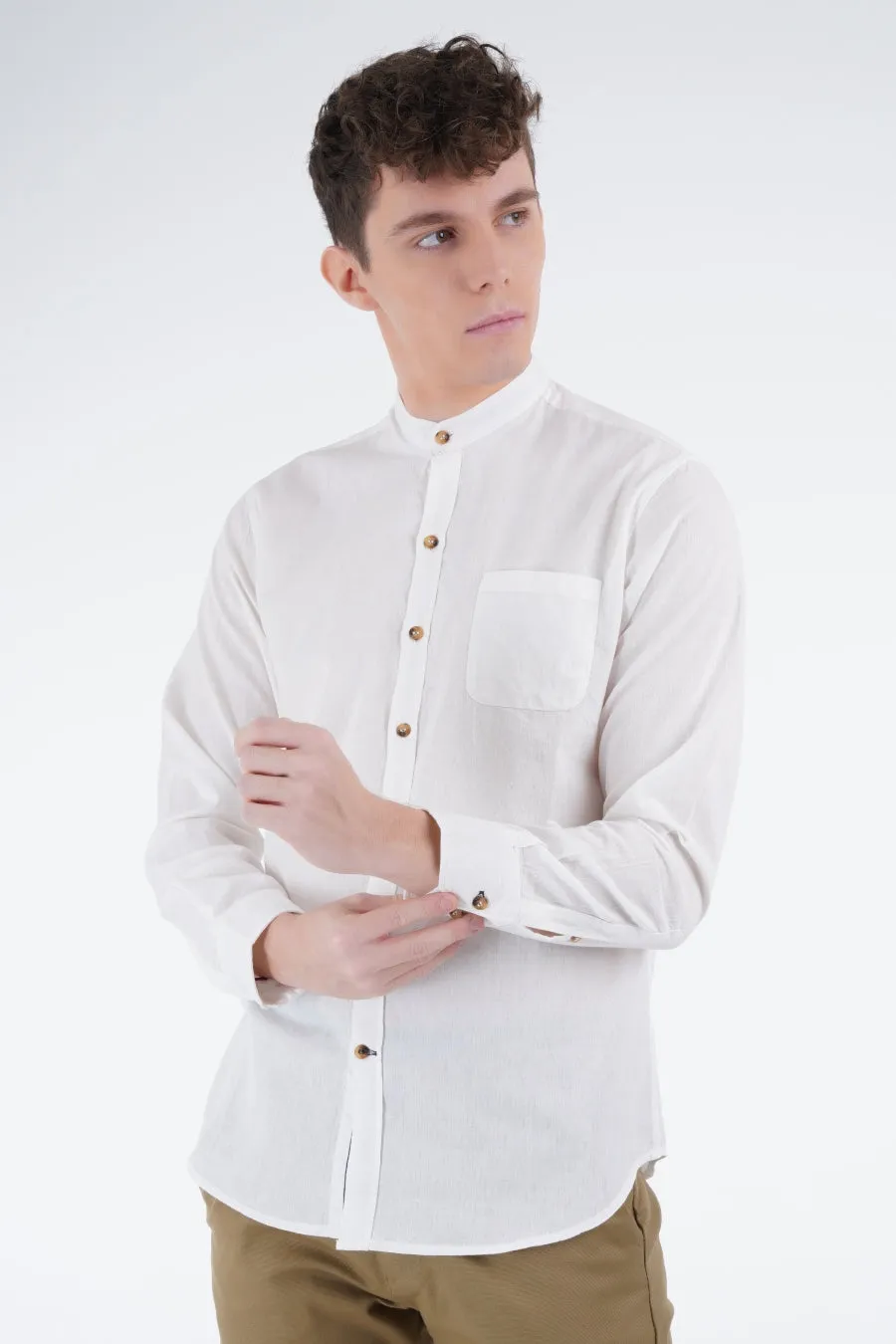 White Grandad Shirt