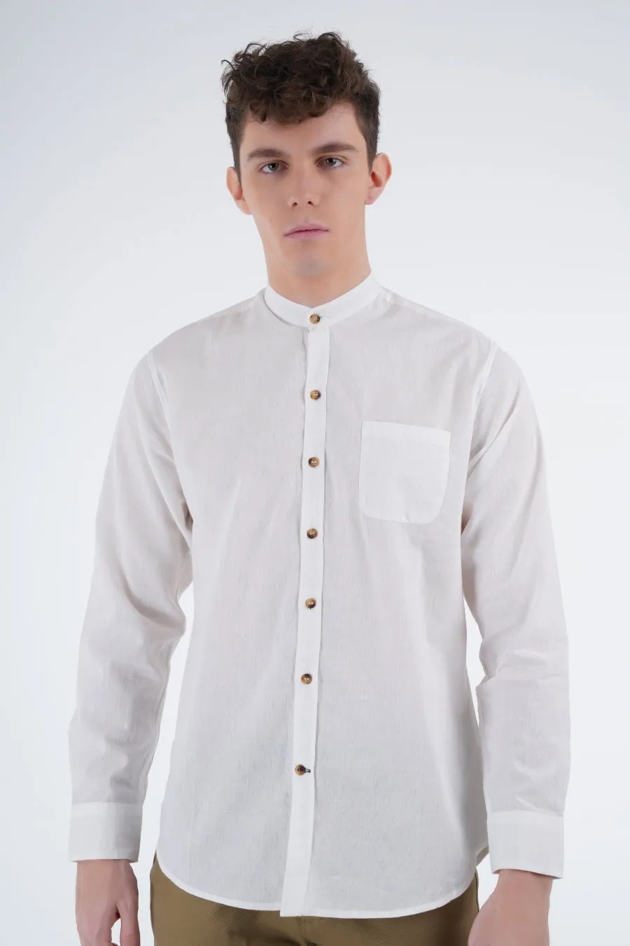 White Grandad Shirt