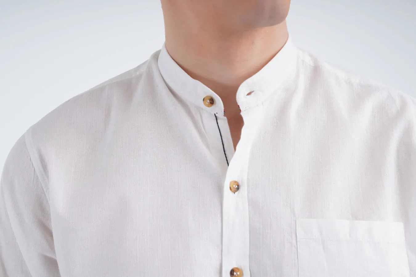 White Grandad Shirt