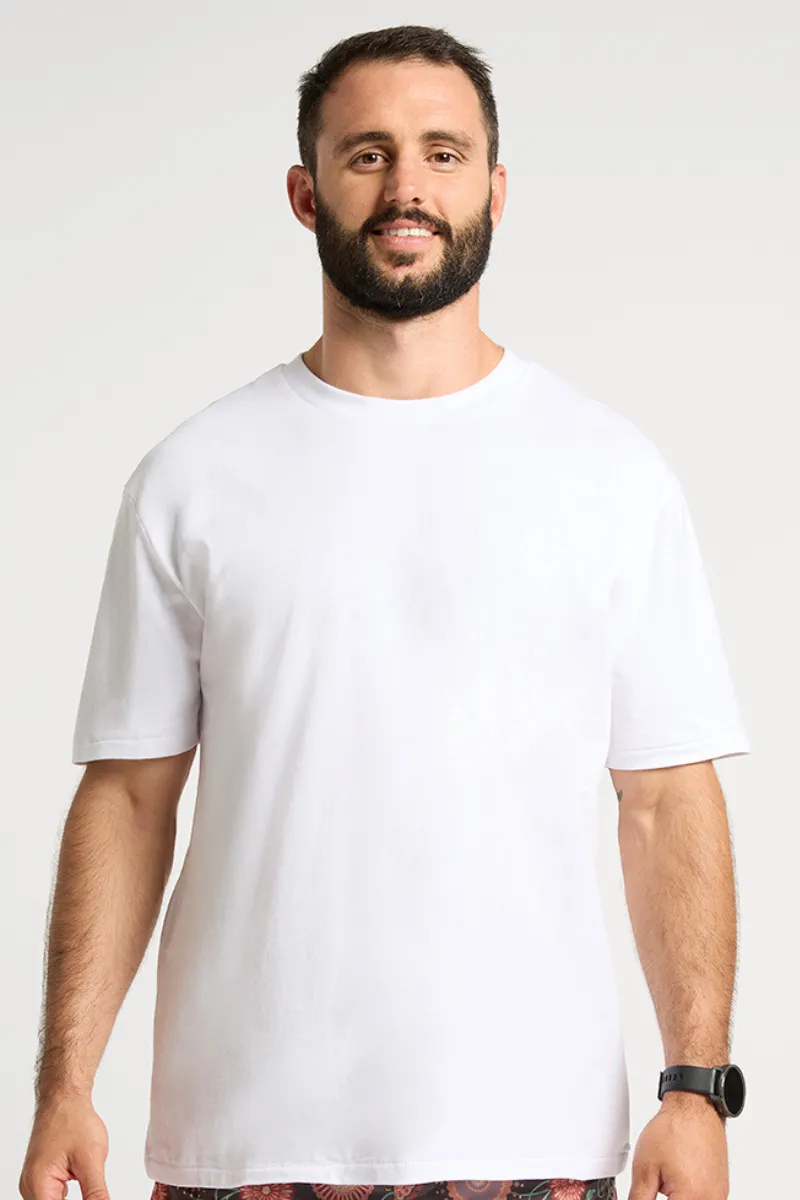 White Staple Tee