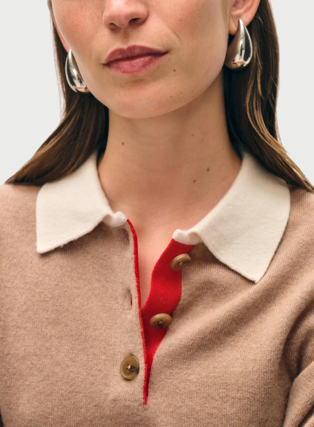 WHITE   WARREN | Cashmere Cropped Polo
