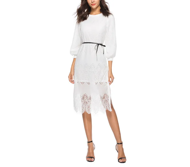Women's Lace Casual Long Sleeve Dress