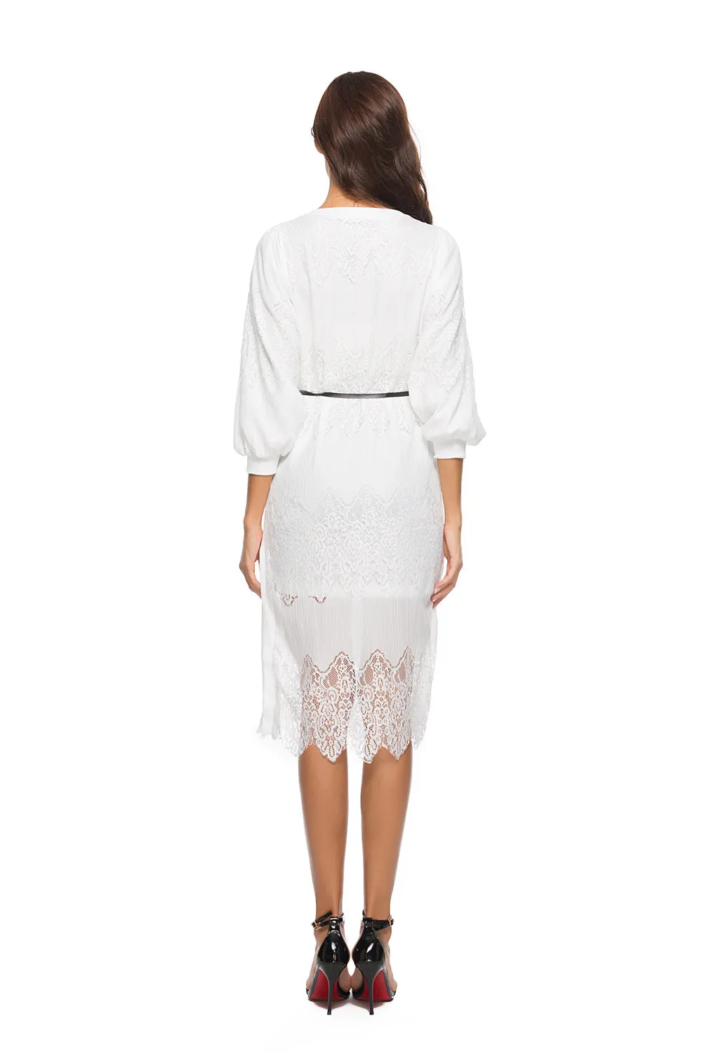 Women's Lace Casual Long Sleeve Dress