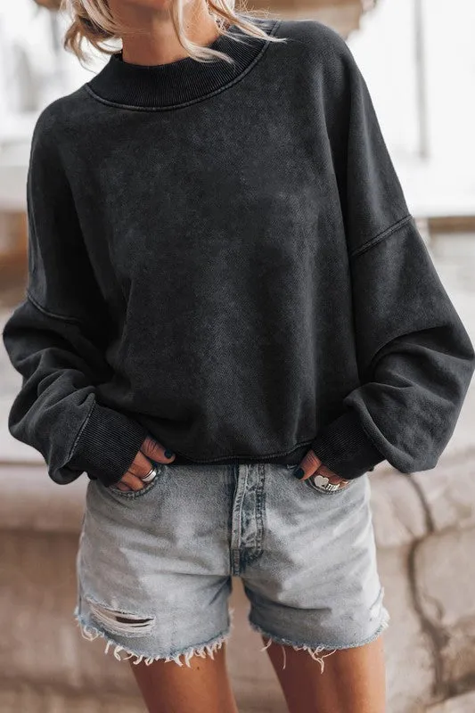 Women's Mineral Washed Acid dye Sweatshirt