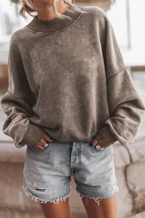Women's Mineral Washed Acid dye Sweatshirt