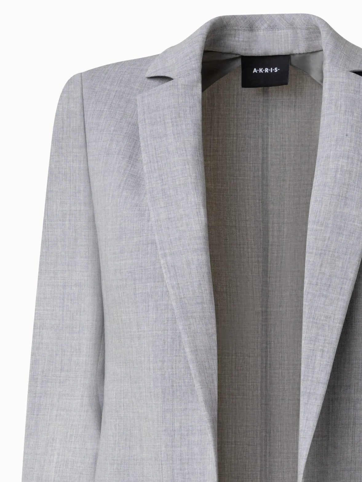 Wool Double-Face Blazer with Elongated Lapel