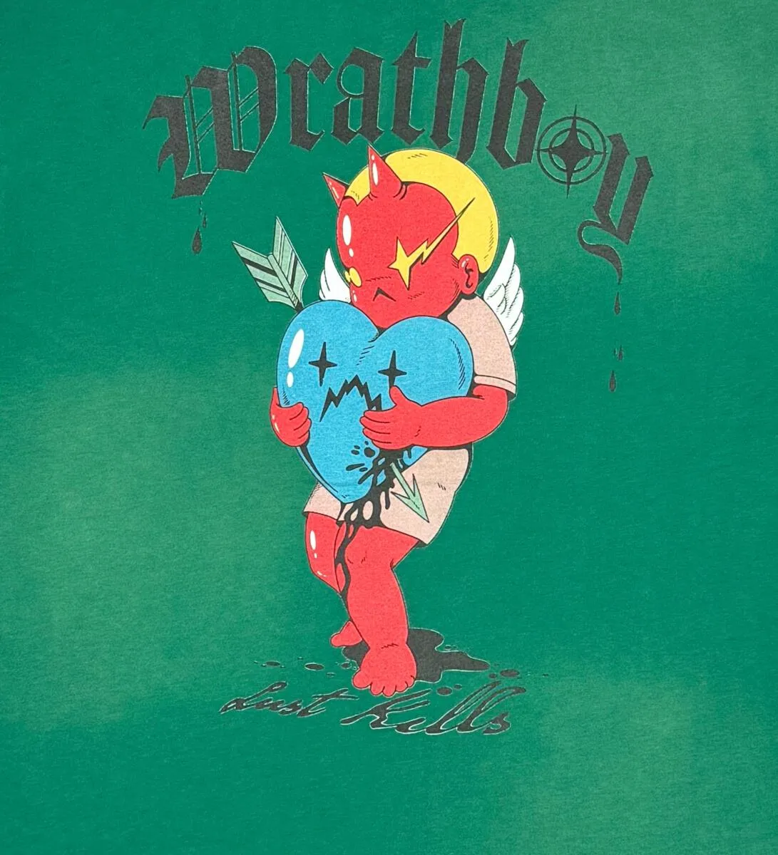Wrathboy - Love Hurts But Lust Kills Tee - Green
